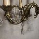 Bronze chandelier and faceted crystal stamps