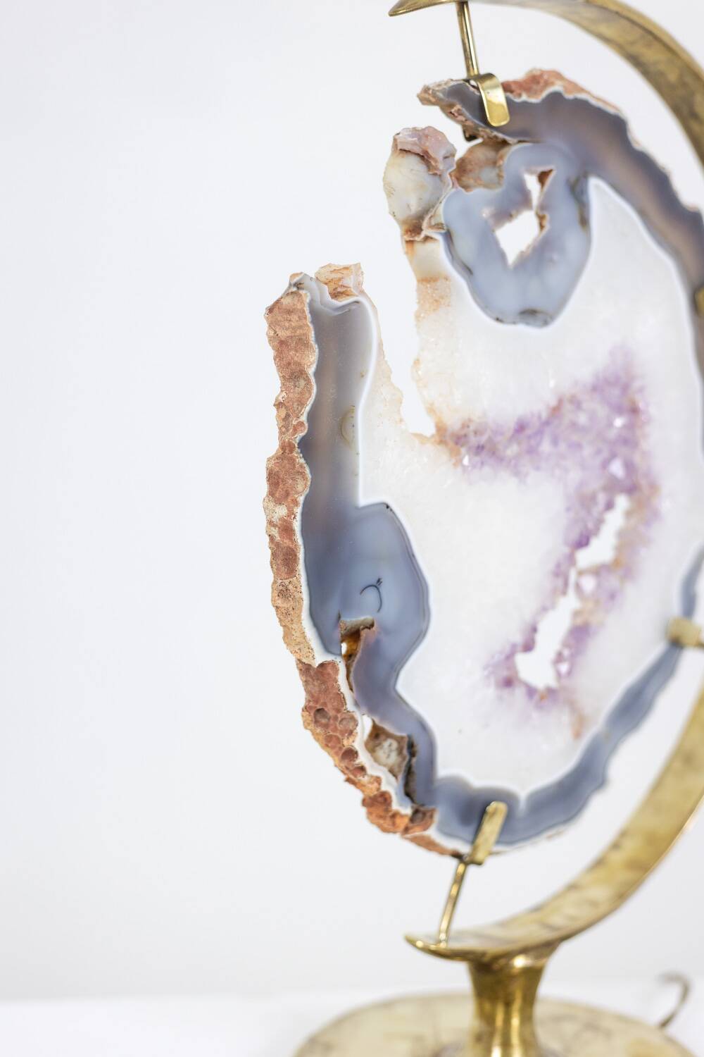 Bronze and amethyst lamp. 1970s.