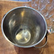 Alpaca champagne bucket from the 1920s with its monopole tongs.