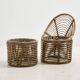Rattan and bamboo set, Set of 2