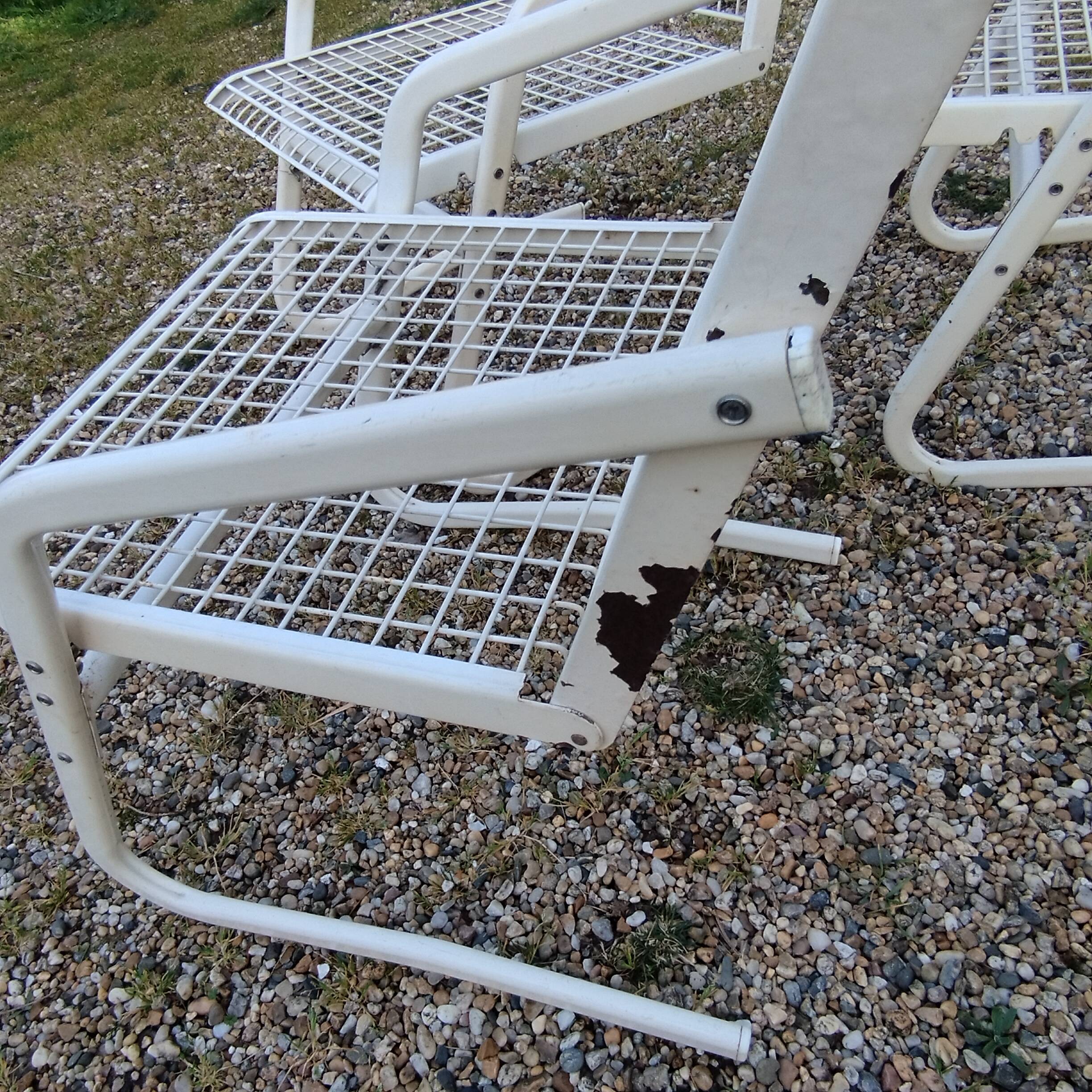 Vintage metal garden chairs
