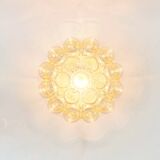 Mid-Century Amber Bubble Glass Ceiling Light by Helena Tynell for Limburg, Germany, 1960s