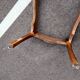 Old coffee table marquetry style louis xv marble top