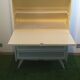 Commode secretaire en bois et rotin
