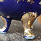 Old Large Egg Porcelain Jewelry Box Set