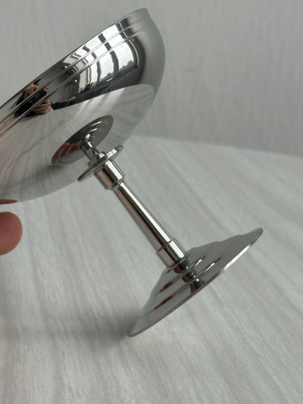 6 coupelles sur pied en inox Letang Remy