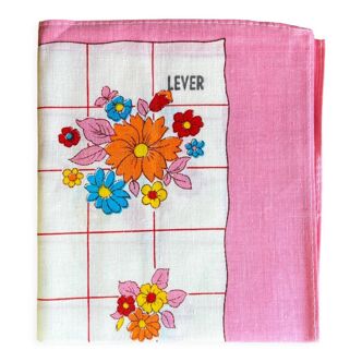 Vintage pink tea towel