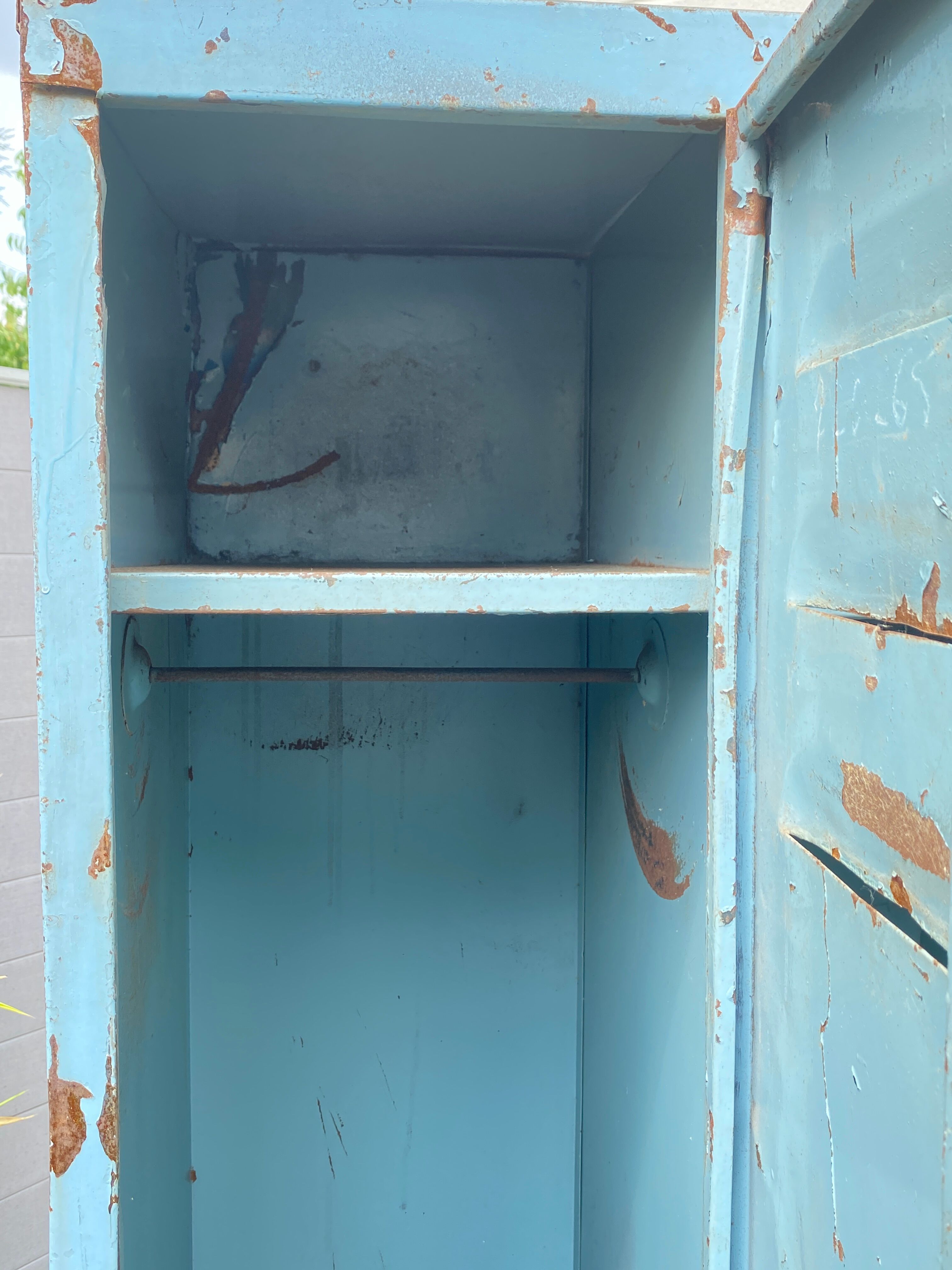 Vintage metal industrial wardrobe