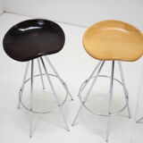 Set of Four Beech Jamaica Bar Stools by Pepe Cortés, 1990s