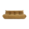 Togo sofa in camel pull up leather by Michel Ducaroy for Ligne Roset