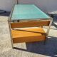 Bureau vintage design verre chrome double face en hêtre