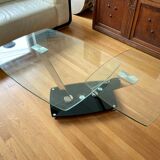 Table basse articulée verre et metal