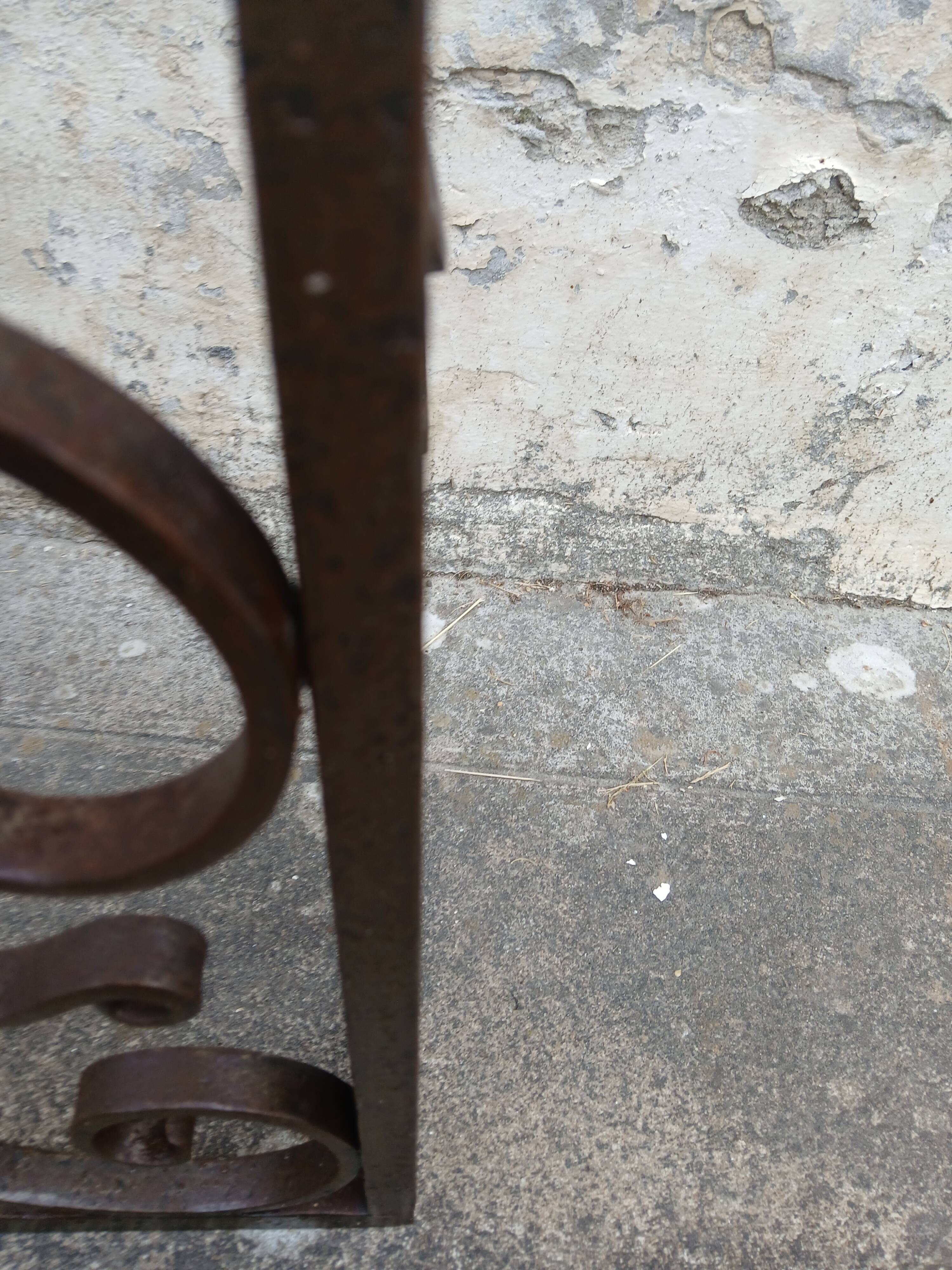 Art Nouveau wrought iron fireplace screen grate