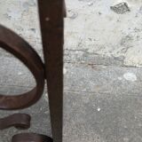 Art Nouveau wrought iron fireplace screen grate