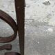 Art Nouveau wrought iron fireplace screen grate