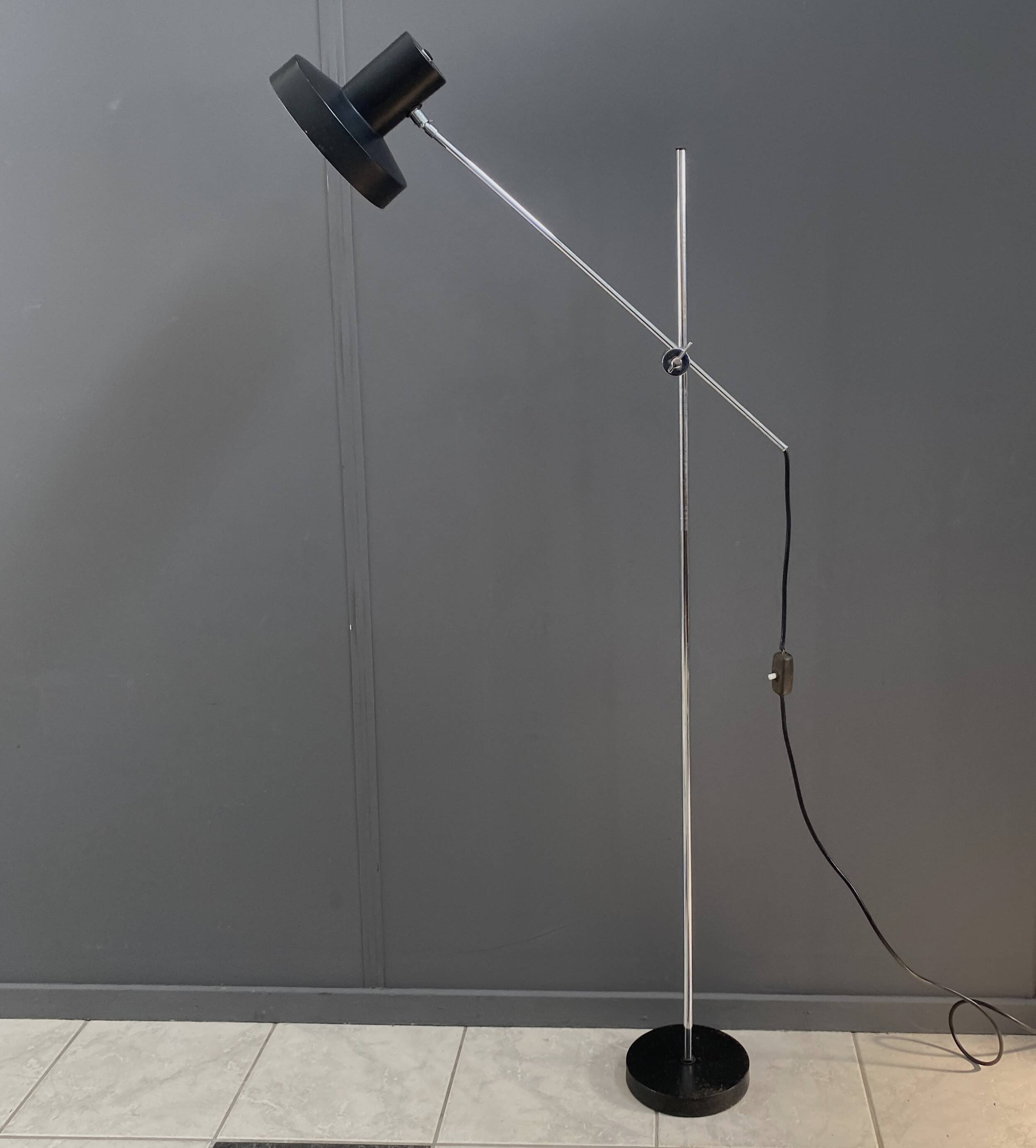 Metal floorlamp by J. Hoogervorst for Anvia Netherlands