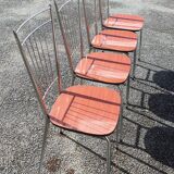 4 chaises MDJ  sixties seventies