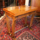 Table console blond walnut design 1930 - 1950 wallet tray
