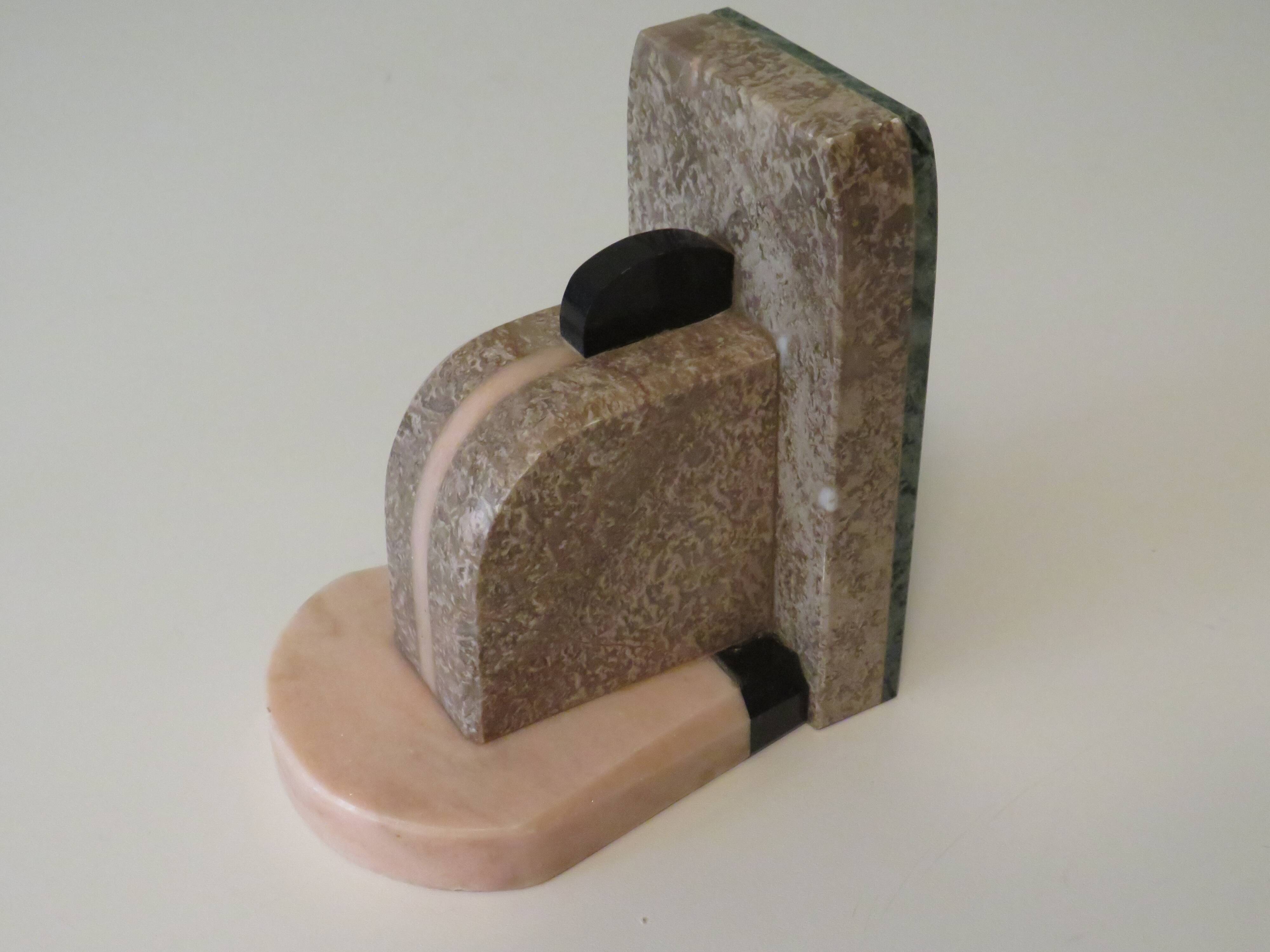 Pair of Art Deco marble bookends from the 1930s