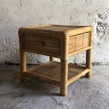 Bamboo nightstand, bamboo bedside table, side table, decoration