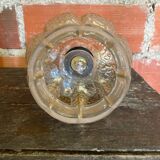 Vintage Transparent Moulded Glass Suspension #D444