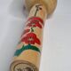 Vintage Japanese Kokeshi doll dated 1987, signed and numbered, floral decoration, 36 cm