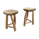 Pair of harness stools from the 1950s 1960s rustic vintage design