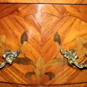 Louis XV style bedside table in marquetry rosewood