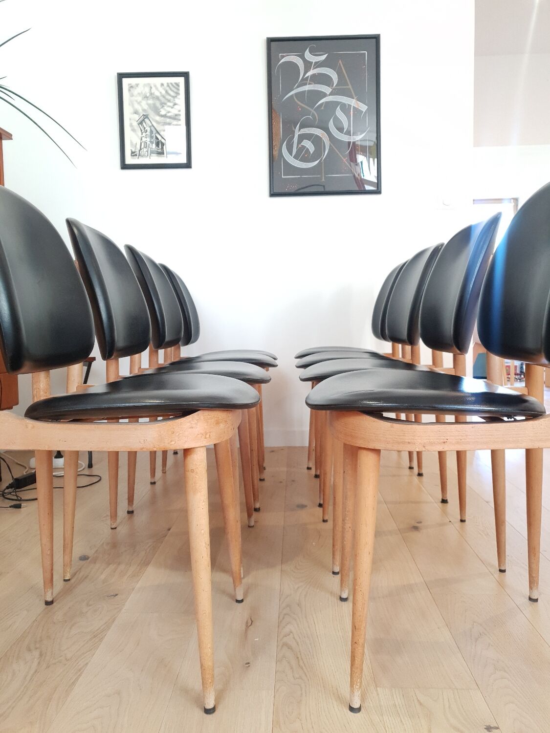 Vintage "Pegase" chairs by Pierre Gurariche / Baumann