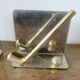 Chrome and brass bookends "tennis & golf" from the 1970s.