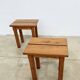 Brutalist oak stool