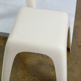 Beige plastic mid-century stools model No. by Valenti Milano Italy