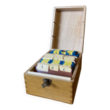 Wooden index card/directory box, 1950s