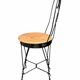 Lot de 4 chaises vintage en fer forgé 1940