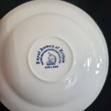 Set of 4 Pyroblan porcelain plates with vintage blue and white decor