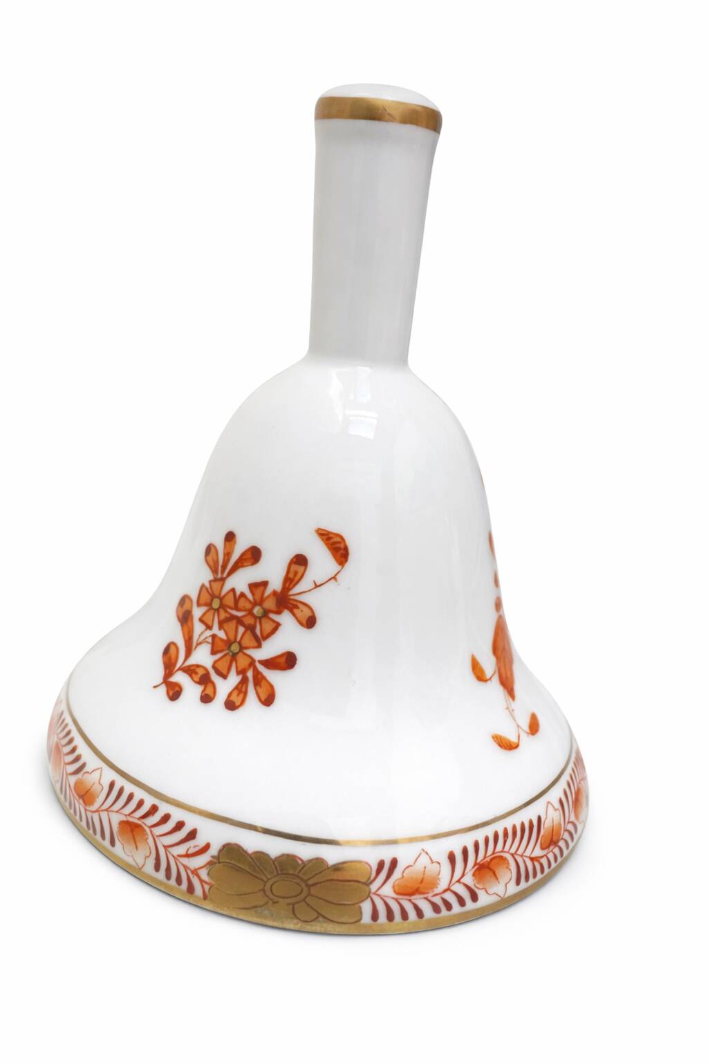 Duo en Porcelaine de Herend - Chandelier et Clochette Apponyi Orange