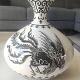 Vase Sia Home Fashion. Celestial Sphere design. Decor with birds/Chimeras.