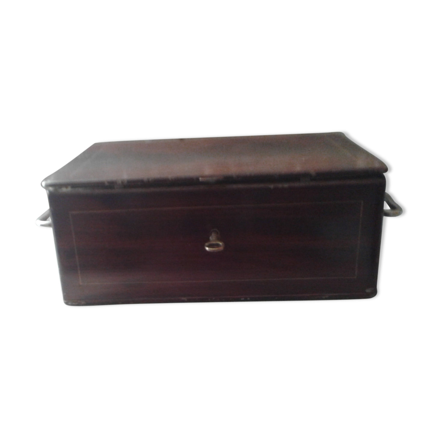 Metal safe imitation wooden