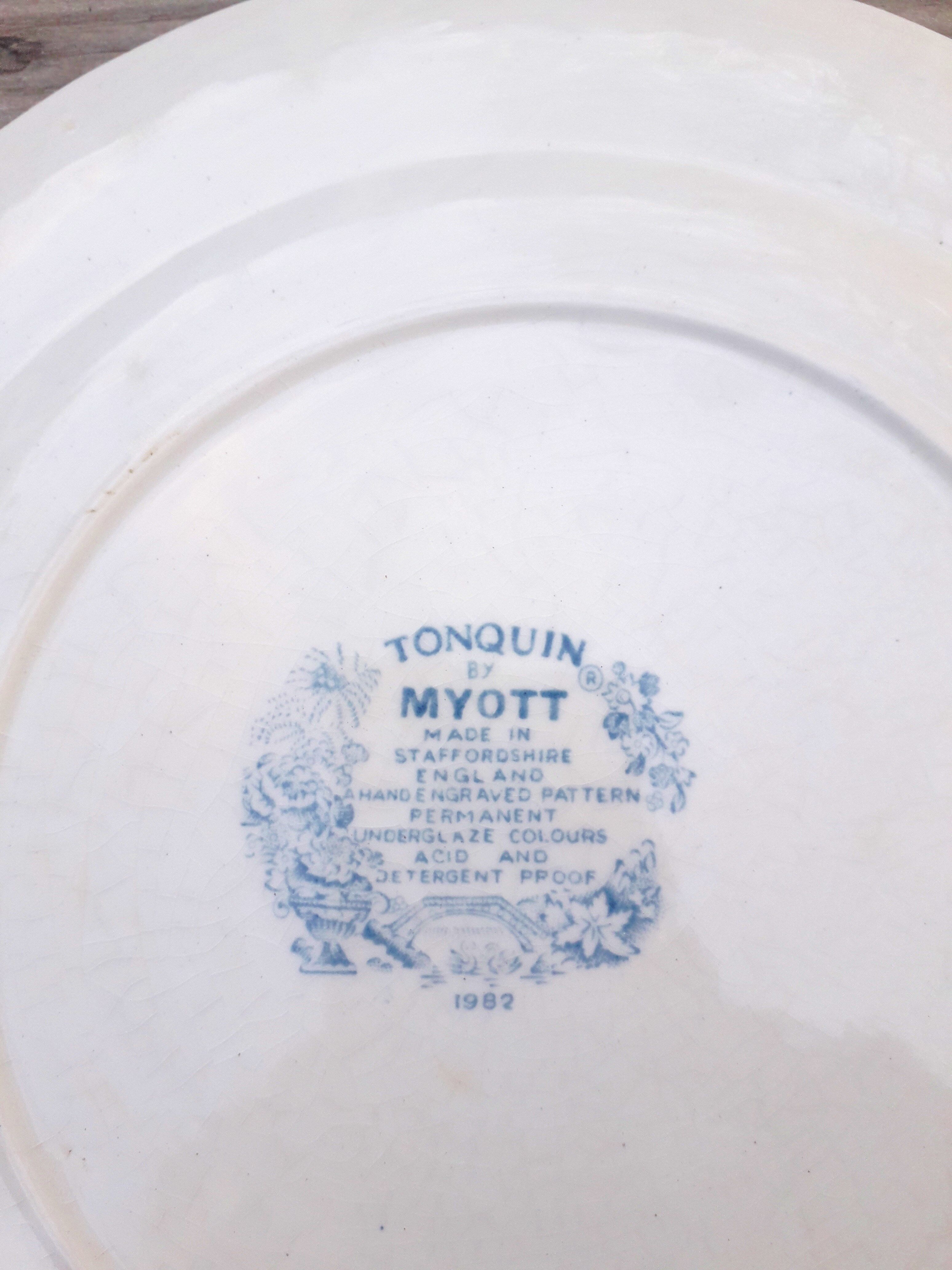 Assiette porcelaine anglaise vintage - myott - 1982