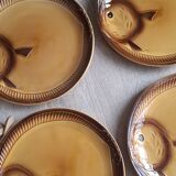 Set of 6 fish plates from Moulin des Loups