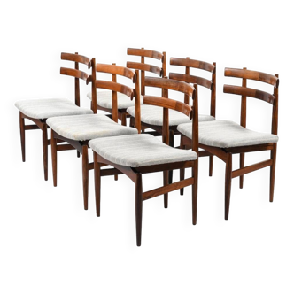 Ensemble de six chaises Poul Hundevad modèle 30 1960