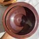 Antique glazed earthenware soup tureen