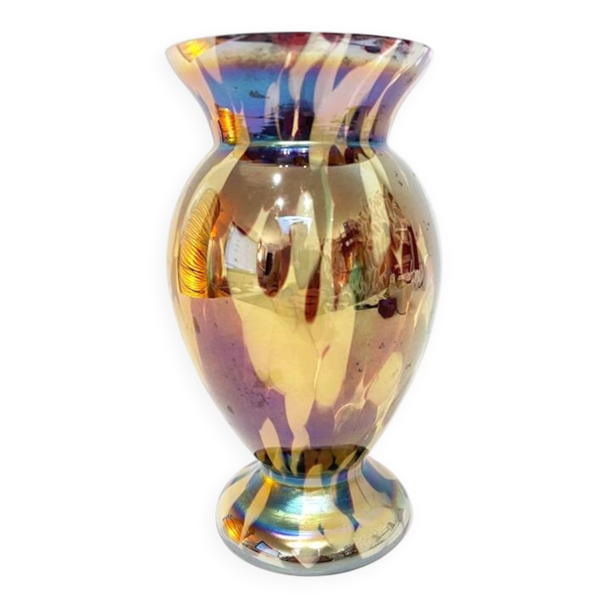 Flamed Murano glass vase, 1930