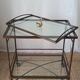 Vintage metal and glass serving cart