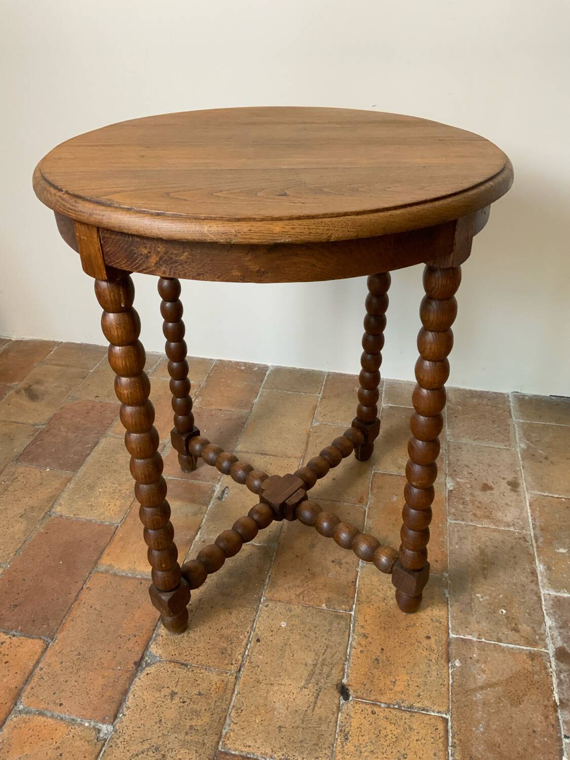 Turned wood table