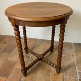 Turned wood table