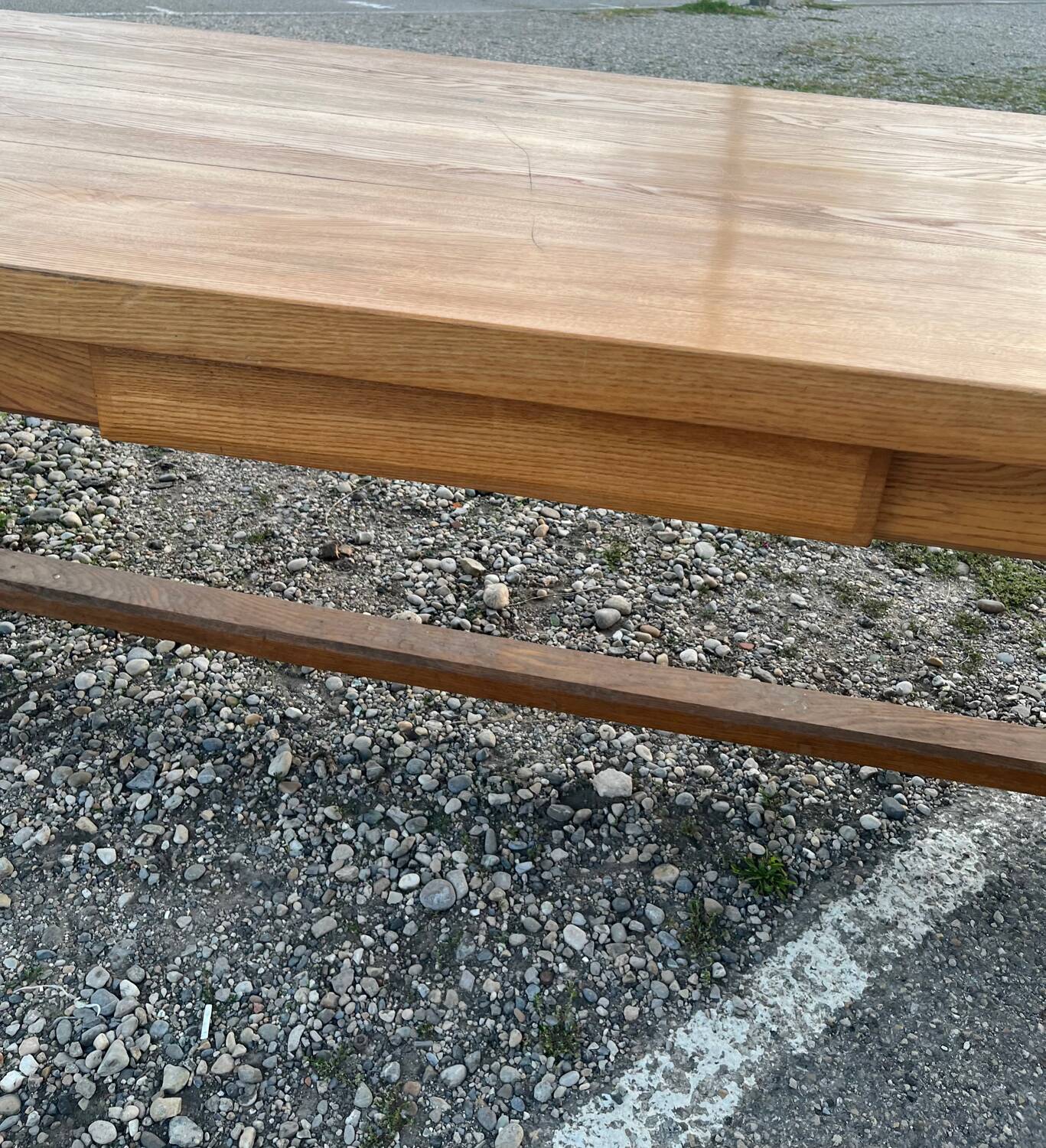 Large oak farm table