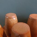 Set of 8 hand-turned stoneware cups or glasses