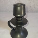 Black ceramic candle holder