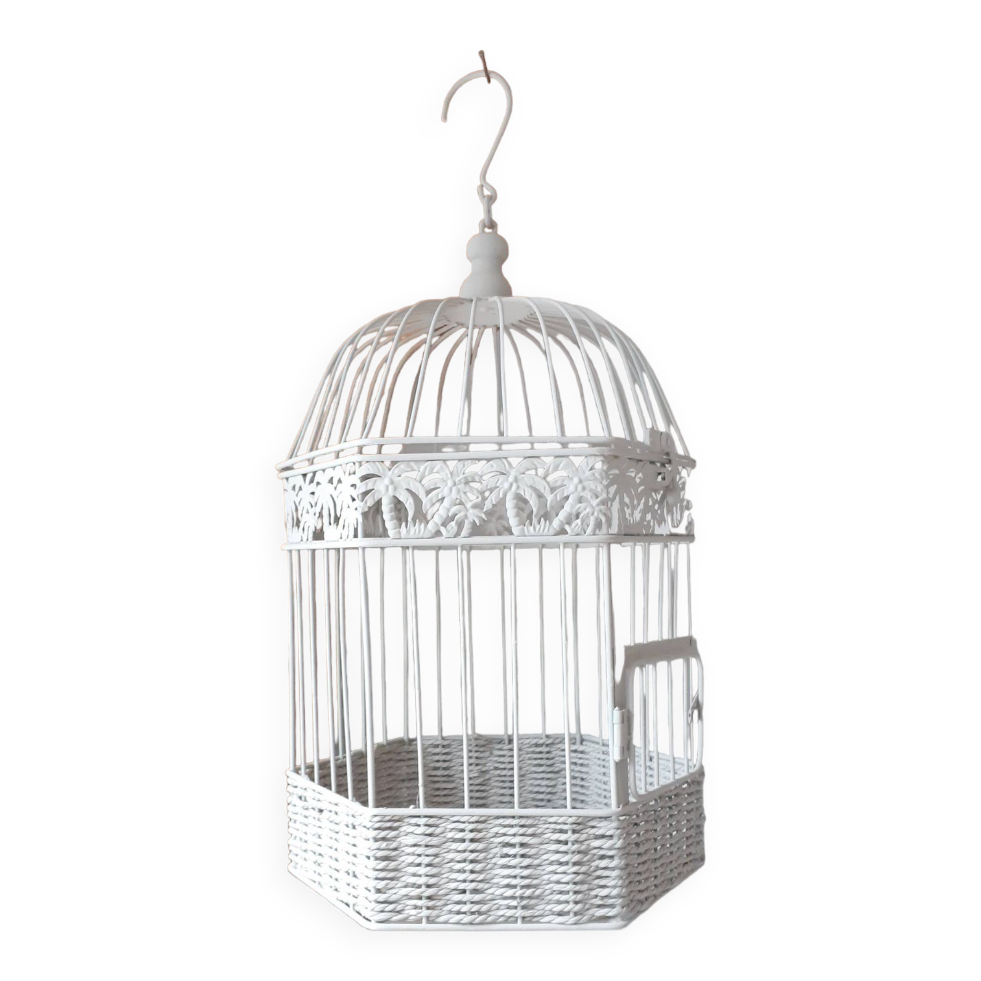 Metal cage, taupe patina, aviary